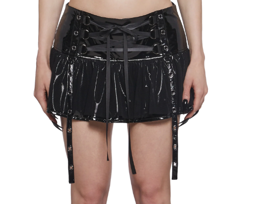 Black corset mini skirt suggestion